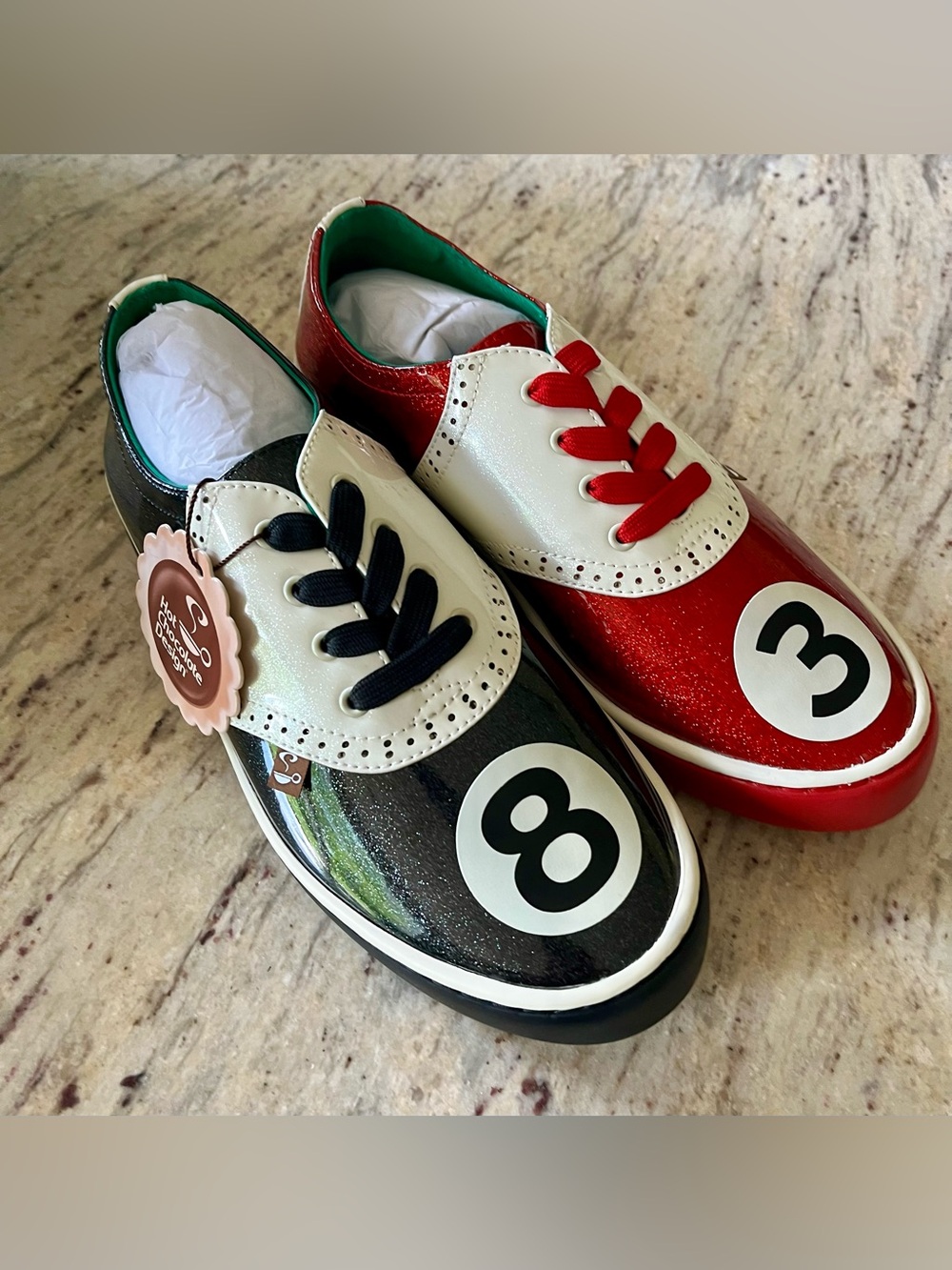 Brand new never worn Hot chocolate design pool casual saddle sneakers